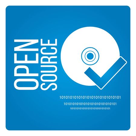 Free license vector over blue color backgroundのイラスト素材