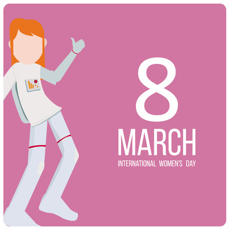 woman day design over fuchsia colorのイラスト素材