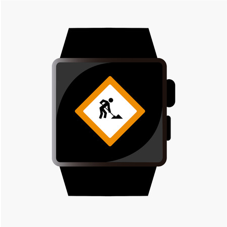 smart watch design in white backdropのイラスト素材