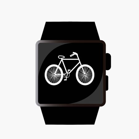 smart watch design in white backdropのイラスト素材