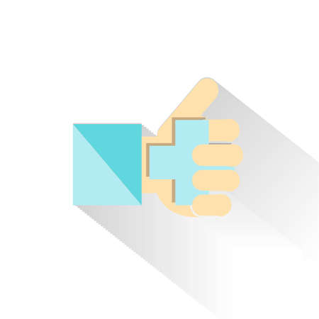 medical hands on color backdropのイラスト素材