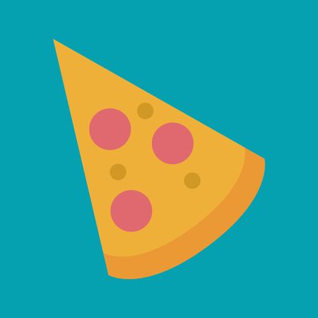 portion of the pizza  illustrationon  blue color backdropのイラスト素材