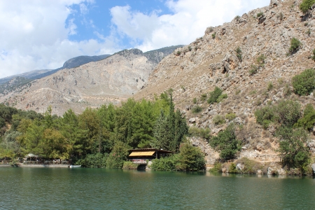 Lake Votomos near Zaros in Creteのeditorial素材
