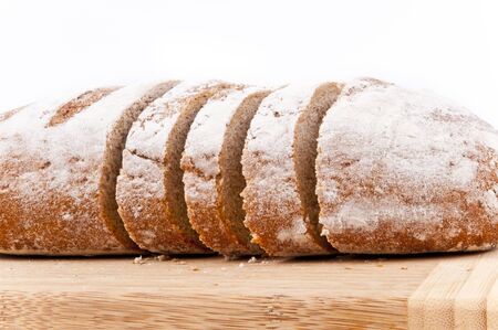 Brown bread sliced の写真素材