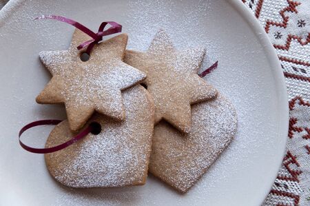 Various shaped cookies の写真素材