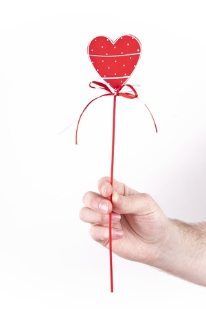 Man giving a heart の写真素材