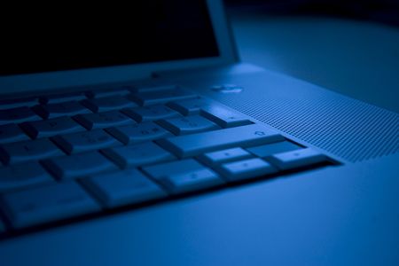 Portatile in bluの写真素材