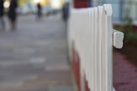 White fenceの写真素材