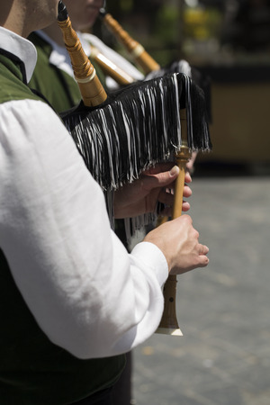 Close up of a bag-piperの写真素材