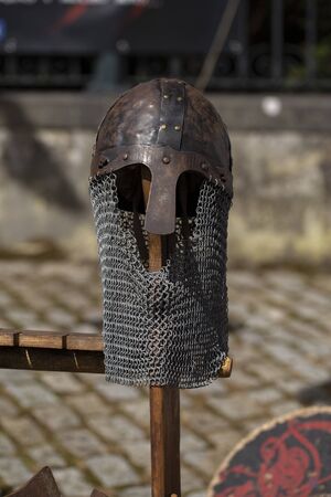 Knight helmetの写真素材