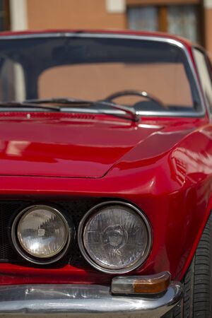 Close up of front carの写真素材