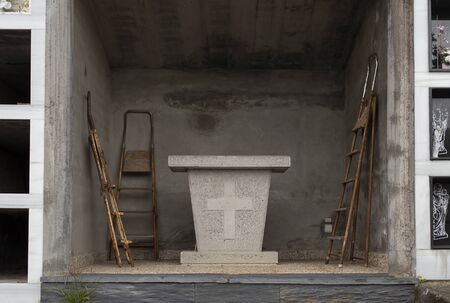 Altar and laddersの写真素材