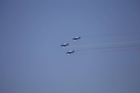 Aerobatics in an air showの写真素材