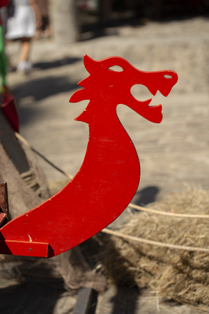 Red dragon shapeの写真素材