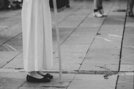 Close up of shoes, Holy Week