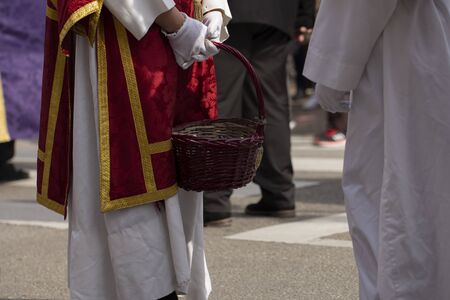 Holding a basketの写真素材