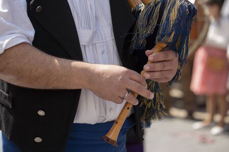 Man playing a bagpipesの写真素材