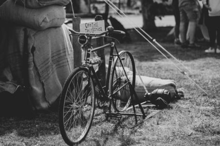 Close up of an old bicycleの写真素材