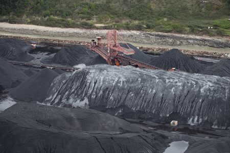 Observing view of coal mineの写真素材