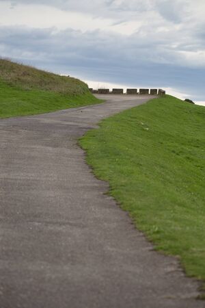 Way leading to the top of hillの写真素材