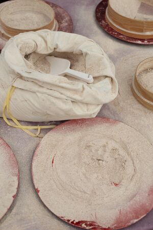 Flour and flour siftersの写真素材