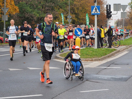 21. Poznan Marathon, Arciszewskiego Street, Poznan, Poland, 16th of October 10.16.2022のeditorial素材