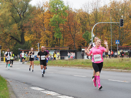 21. Poznan Marathon, Arciszewskiego Street, Poznan, Poland, 16th of October 10.16.2022のeditorial素材