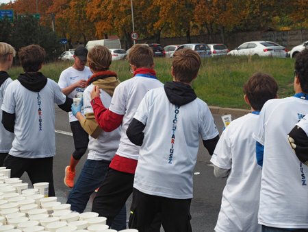 21. Poznan Marathon, Arciszewskiego Street, Poznan, Poland, 16th of October 10.16.2022のeditorial素材