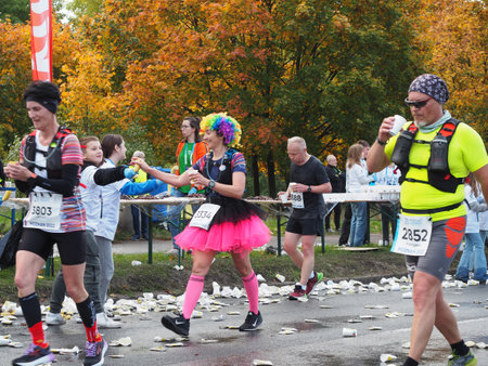 21. Poznan Marathon, Arciszewskiego Street, Poznan, Poland, 16th of October 10.16.2022のeditorial素材