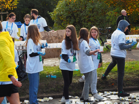 21. Poznan Marathon, Arciszewskiego Street, Poznan, Poland, 16th of October 10.16.2022のeditorial素材