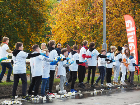 21. Poznan Marathon, Arciszewskiego Street, Poznan, Poland, 16th of October 10.16.2022のeditorial素材