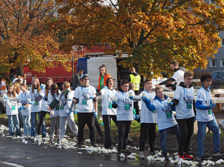 21. Poznan Marathon, Arciszewskiego Street, Poznan, Poland, 16th of October 10.16.2022のeditorial素材