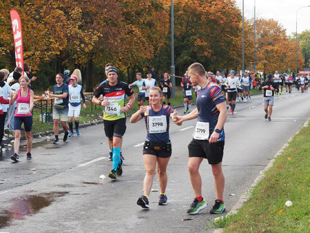 21. Poznan Marathon, Arciszewskiego Street, Poznan, Poland, 16th of October 10.16.2022のeditorial素材