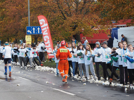 21. Poznan Marathon, Arciszewskiego Street, Poznan, Poland, 16th of October 10.16.2022のeditorial素材