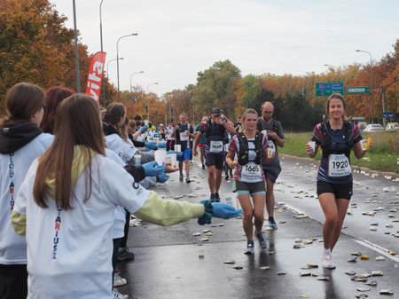 21. Poznan Marathon, Arciszewskiego Street, Poznan, Poland, 16th of October 10.16.2022のeditorial素材