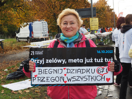 21. Poznan Marathon, Arciszewskiego Street, Poznan, Poland, 16th of October 10.16.2022のeditorial素材