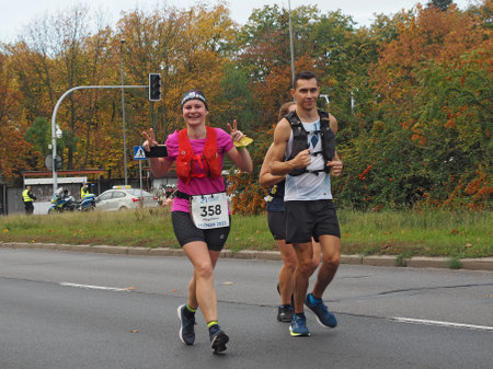 21. Poznan Marathon, Arciszewskiego Street, Poznan, Poland, 16th of October 10.16.2022のeditorial素材