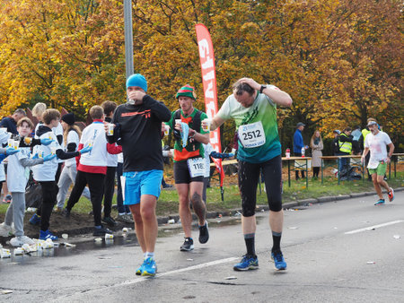 21. Poznan Marathon, Arciszewskiego Street, Poznan, Poland, 16th of October 10.16.2022のeditorial素材