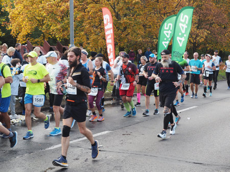 21. Poznan Marathon, Arciszewskiego Street, Poznan, Poland, 16th of October 10.16.2022のeditorial素材