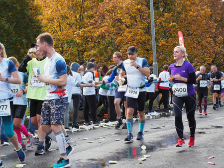 21. Poznan Marathon, Arciszewskiego Street, Poznan, Poland, 16th of October 10.16.2022のeditorial素材
