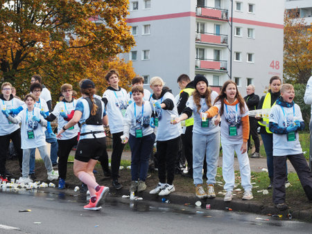 21. Poznan Marathon, Arciszewskiego Street, Poznan, Poland, 16th of October 10.16.2022のeditorial素材