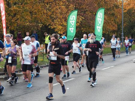 21. Poznan Marathon, Arciszewskiego Street, Poznan, Poland, 16th of October 10.16.2022のeditorial素材