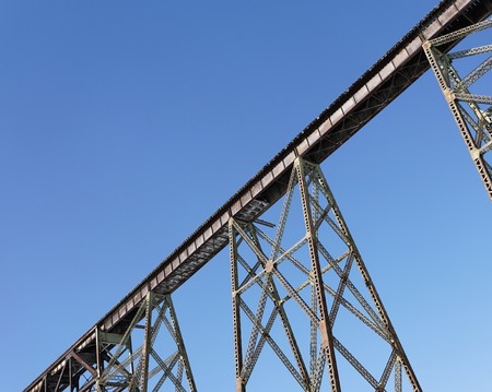 old iron strucute foa a trainの写真素材