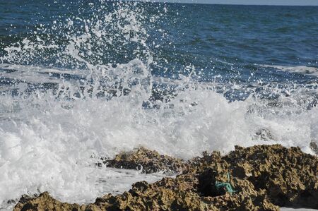 Wave at Tulum Mexicoの写真素材