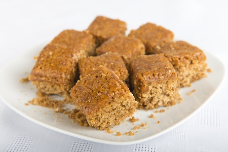 Parkin - Yorkshire prakin on a white background. Bonfire feast!
