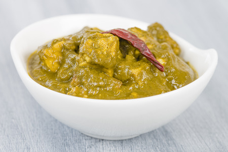 Palak Paneer - Indian cheese cooked in a spicy spinach sauce.の写真素材