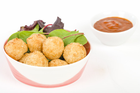 Prawn  Coconut Popcorn - Shrimp meat coated in coconut batter, breaded and deep fried. Served with...