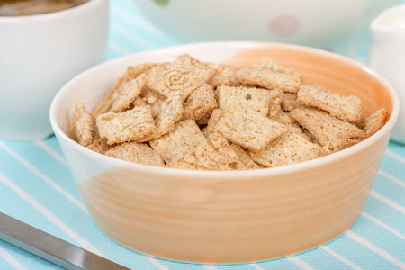 Cinnamon Cereal - Cinnamon flavoured dried cereal. Delicious and healthy breakfast meal.の写真素材