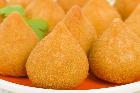 Coxinha de Galinha - Brazilian deep fried chicken snack, popular at local parties.の写真素材