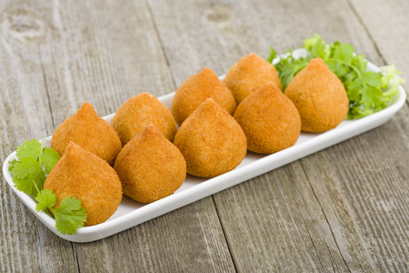 Coxinha de Galinha - Brazilian deep fried chicken snack, popular at local parties.の写真素材